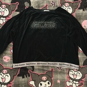 Juicy Couture Black long sleeve X- Large Velour shirt